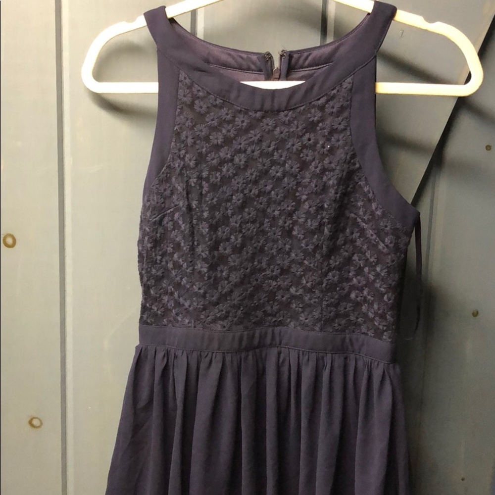Blue eyelet dress